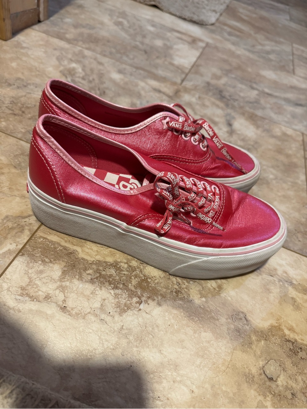 Vans Women's Hot Pink Platform Canvas Sneakers